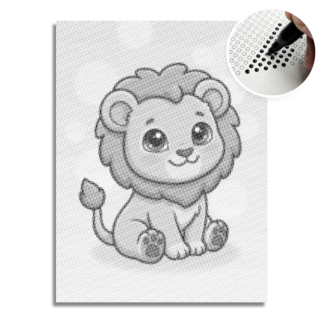 Malowanie kropek lwa