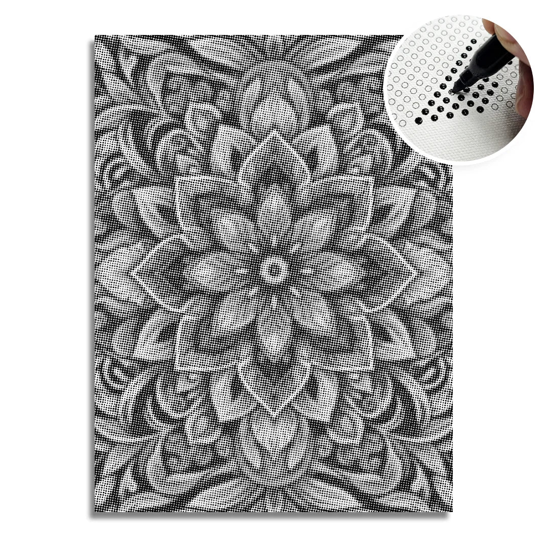 Floral Mandala Dot Painting