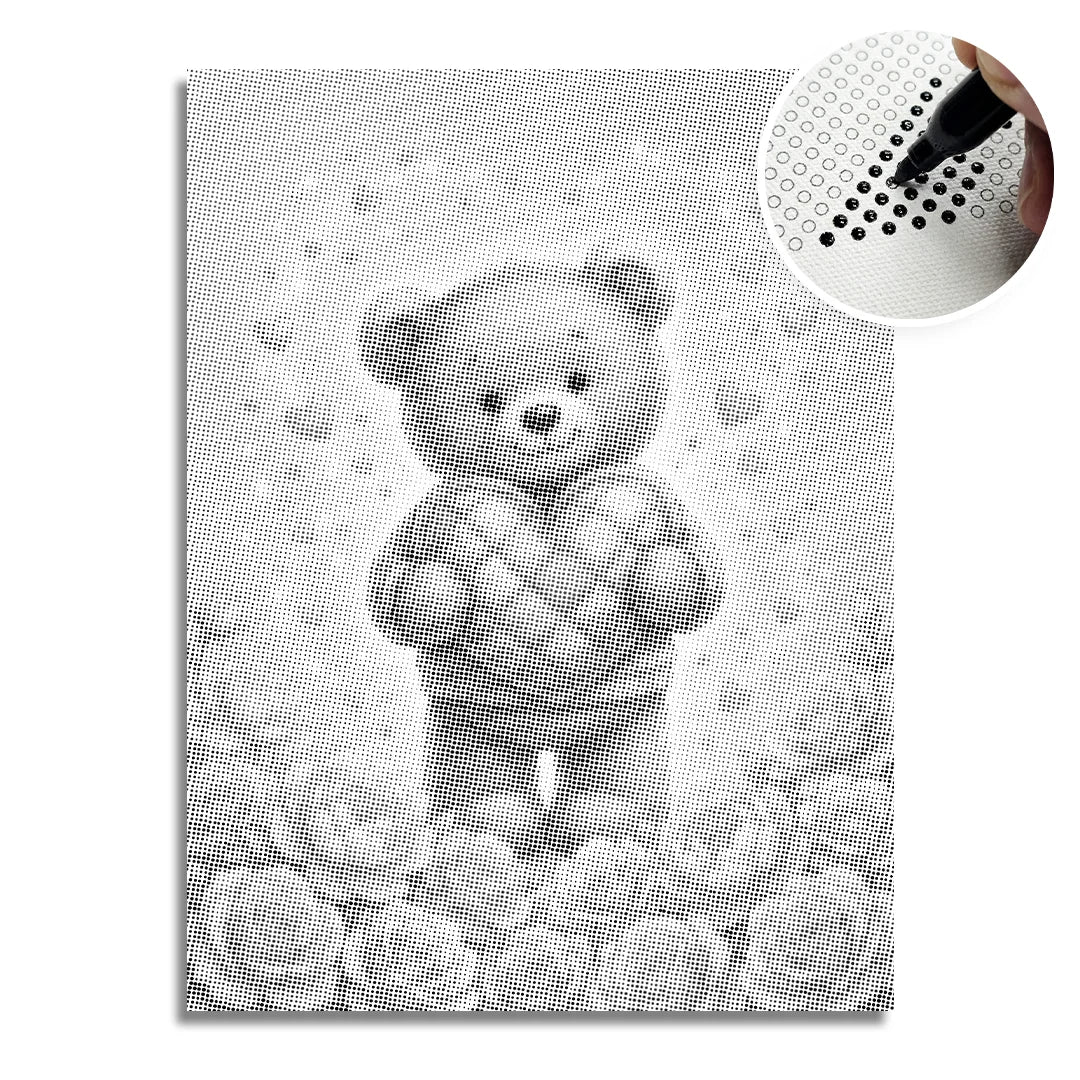 Kocham cię, malowanie kropek niedźwiedzia