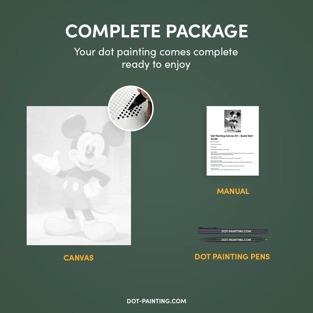 Mickey Mouse Dot Painting