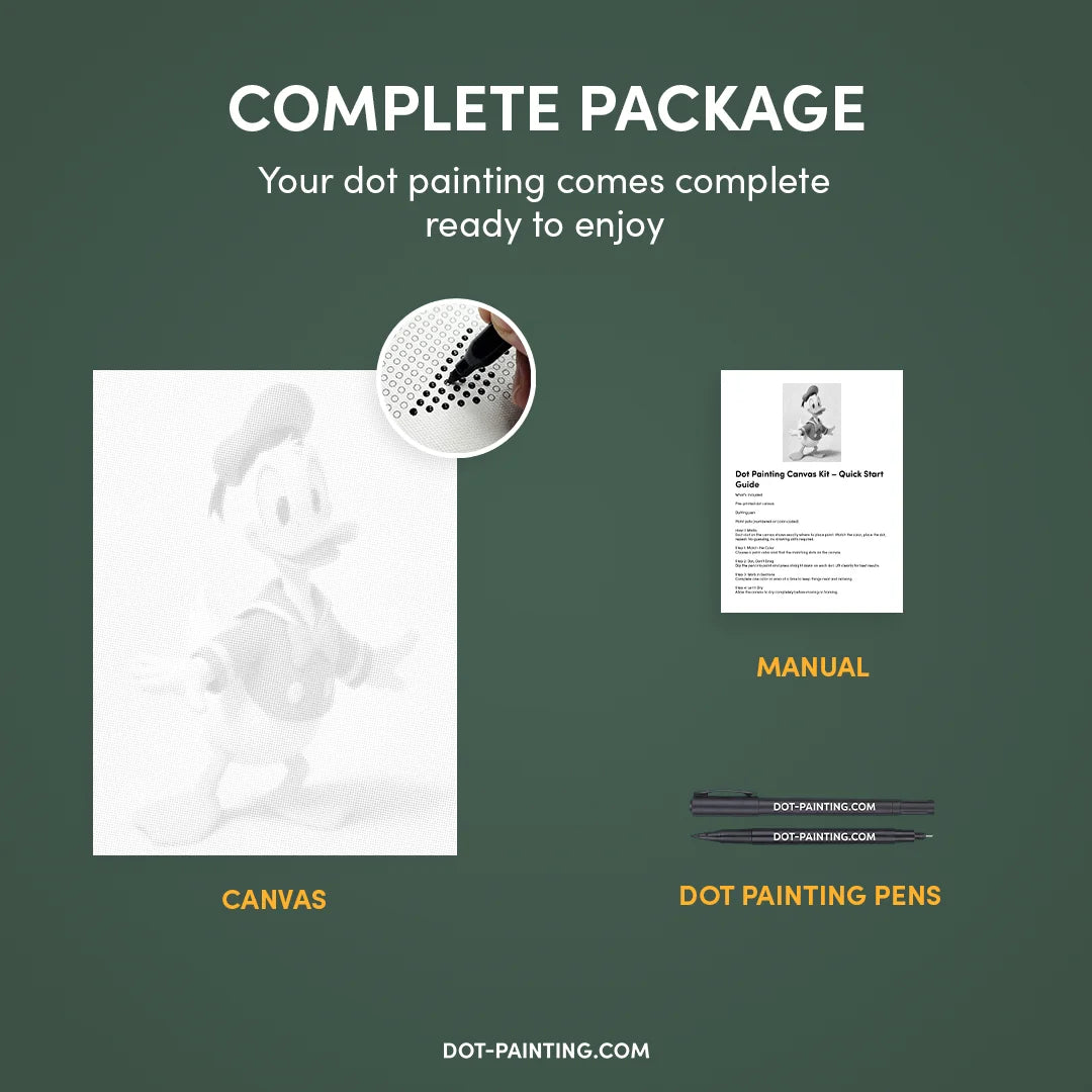 Donald Duck Dot Painting