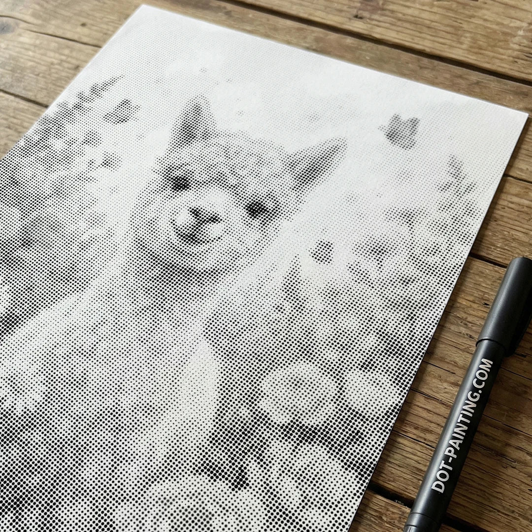 Alpaka z kwiatami Dot Painting