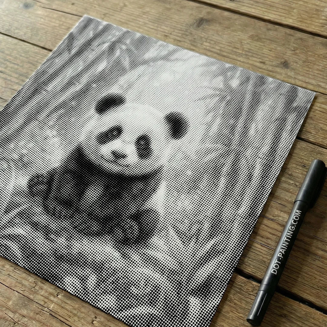 Malowanie kropek pandy