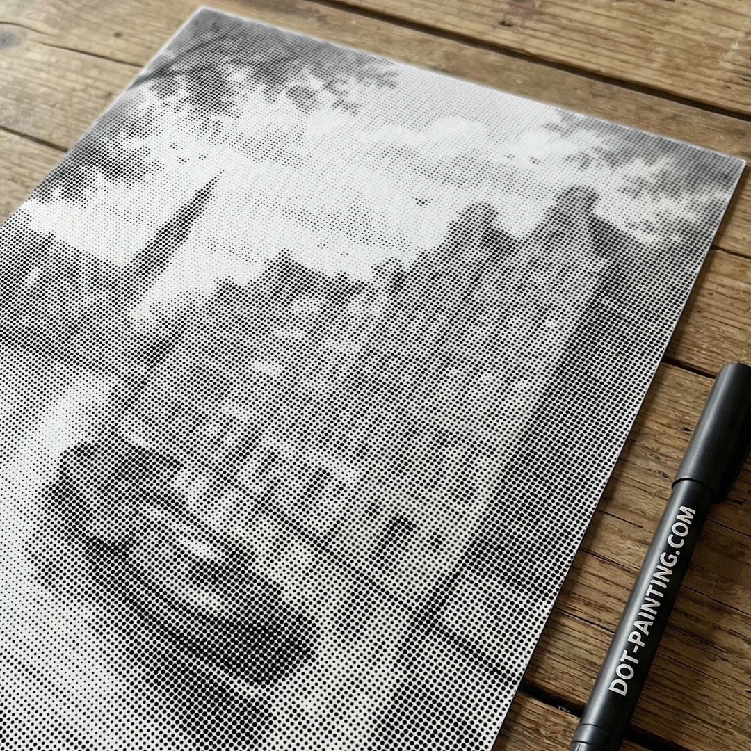 Malowanie kropek nad kanałem w Amsterdamie