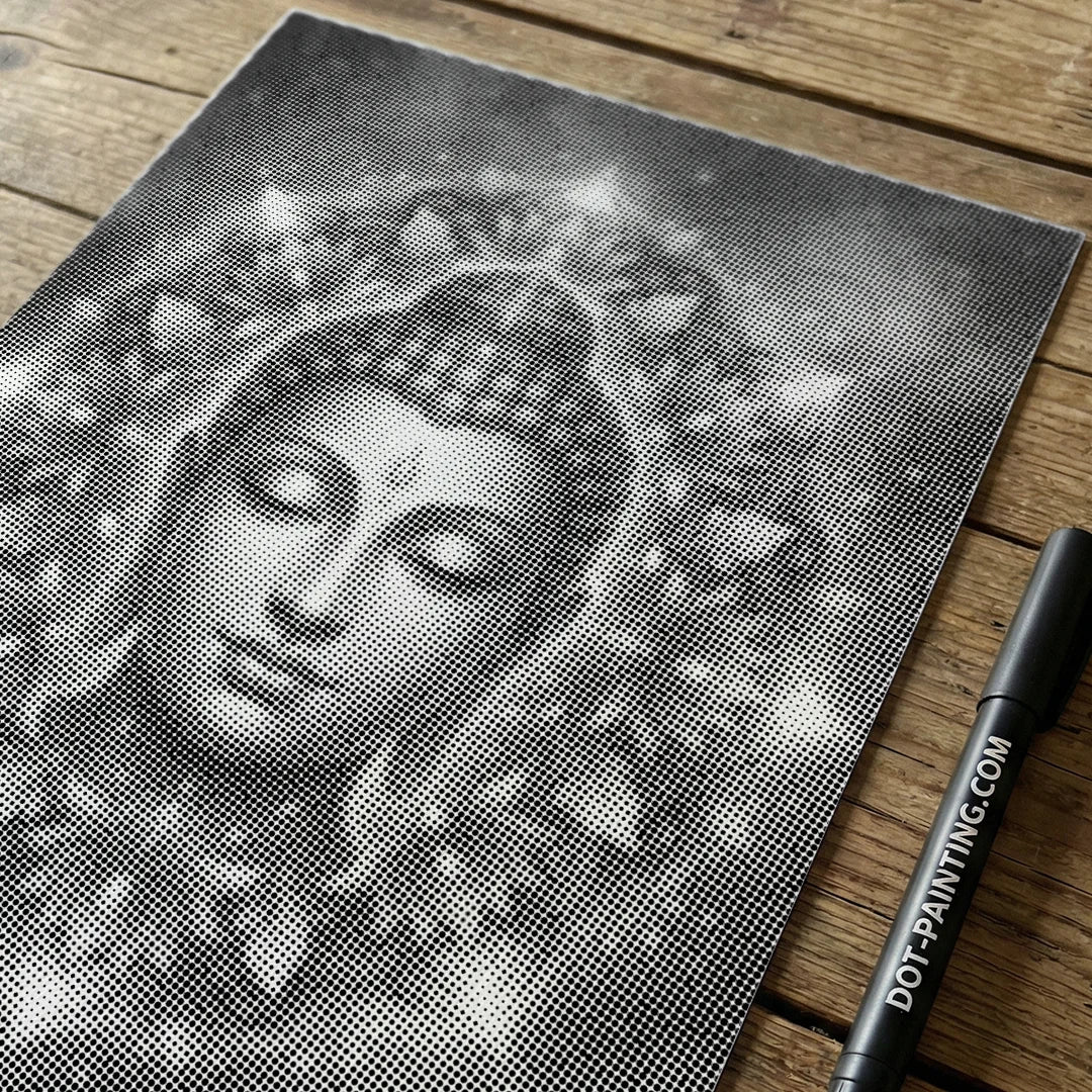 Budda z Kwiatami Dot Painting