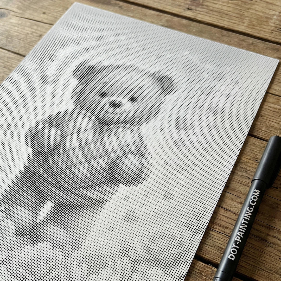 Kocham cię, malowanie kropek niedźwiedzia