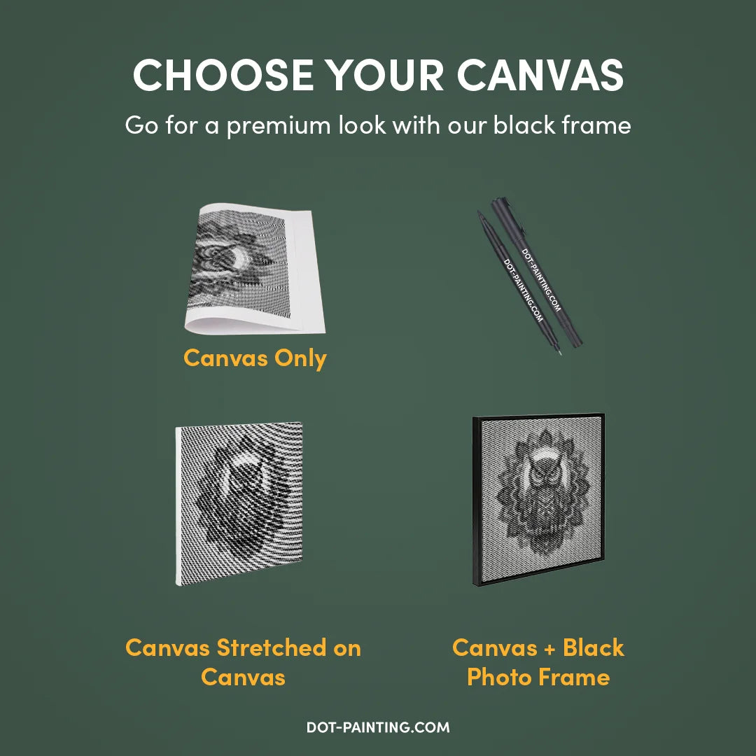 Kobiety z Wilkiem Punktowe Malowanie ➤ Wysyłka Następnego Dnia ✅ | Najwyższa Jakość