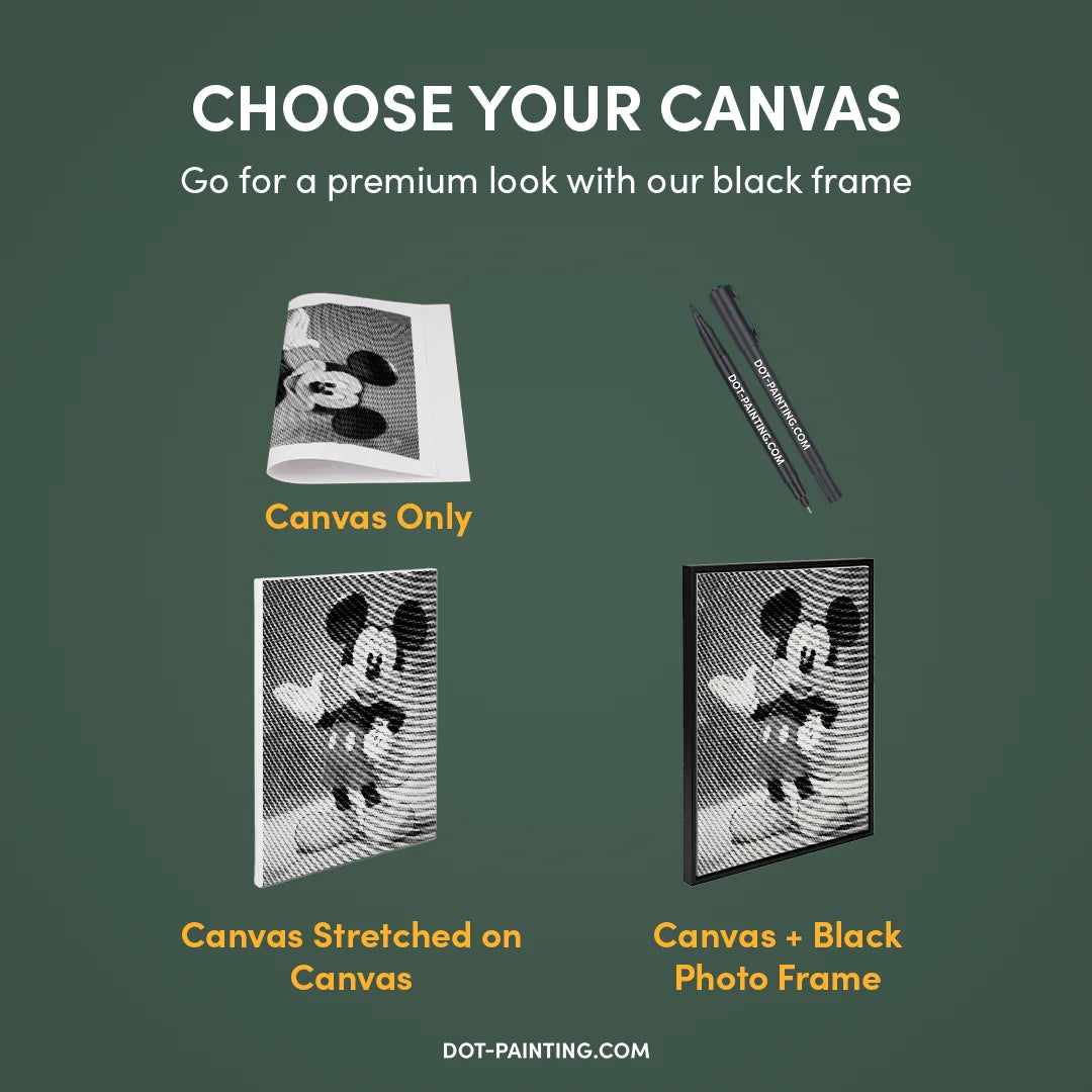 Mickey Mouse Dot Painting