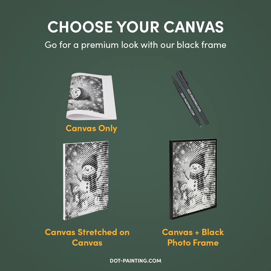 Malowanie kropek „Przyjaciele śniegu”.