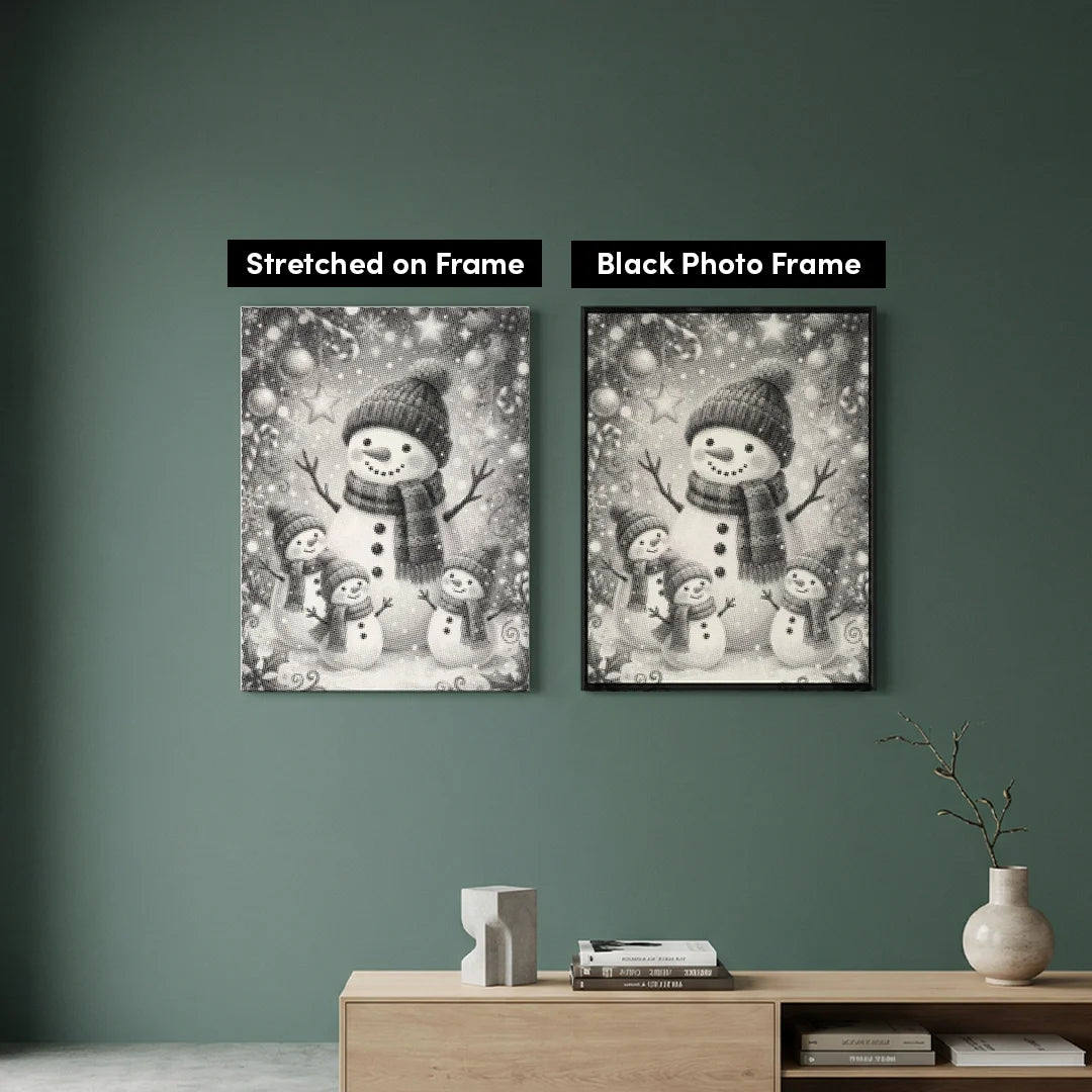 Malowanie kropek „Przyjaciele śniegu”.