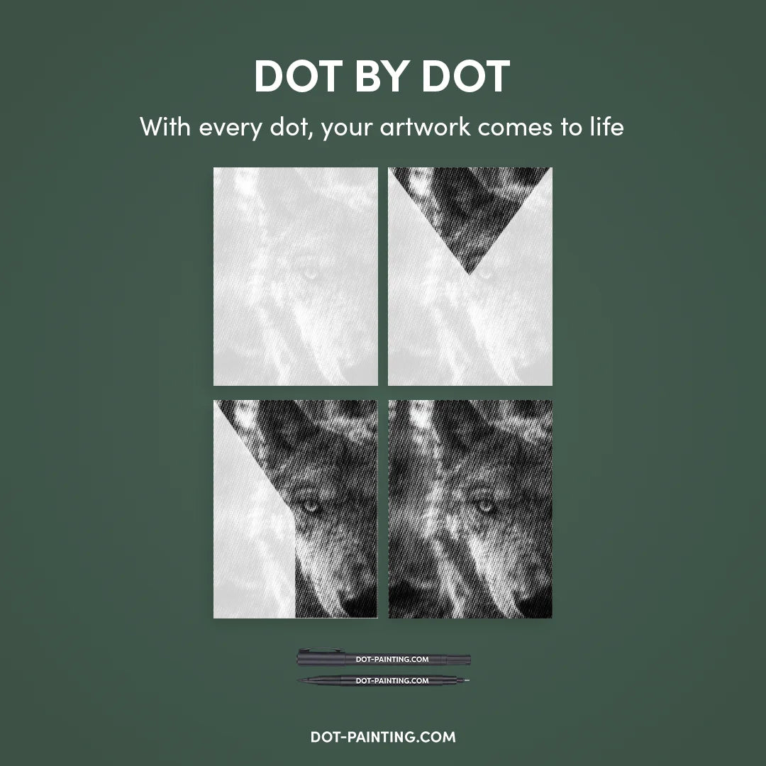 Wolf Dot Painting