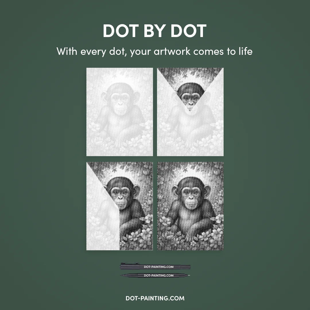 Kobiety z Wilkiem Punktowe Malowanie ➤ Wysyłka Następnego Dnia ✅ | Najwyższa Jakość